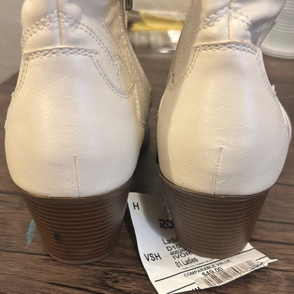 SOLD OUT ❌Indigo Cream Ankle Booties - Picture 2 of 8